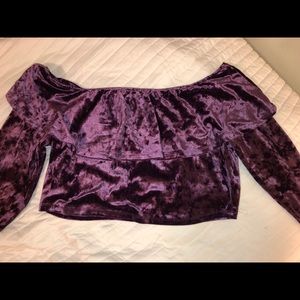 Velvet crop top